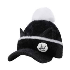 [파리게이츠] (521E4CP301)여성 데빌 스마일 캣이어 폼폼 비니캡