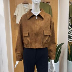 클리지 DP01 카라 벨벳 밴딩 크롭 자켓 CP7WLJ11