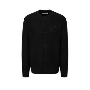 헤지스  25FW  남성 울 부클 스타디움 가디건 HZSW5D333BK