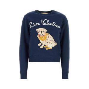 발렌티노 가라바니 후드 티셔츠 7B3MF24Z9L8 D51 Blue