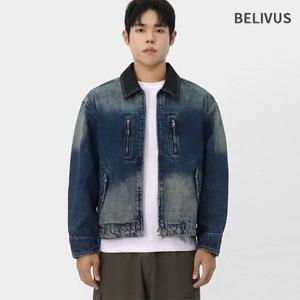 빌리버스 남자 청자켓 워싱 유니크 자켓 점퍼 아우터 BWIS001