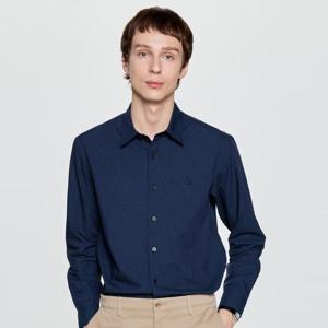 헤지스  25FW  남성 멜란지 린넨혼방 긴팔 캐주얼셔츠 HZSH5C101N1