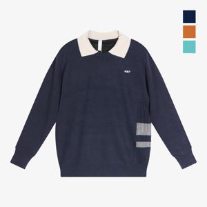 클라우스 남성 골프웨어 방풍안감 카라배색 골프니트 FH25WM2504_NY IS