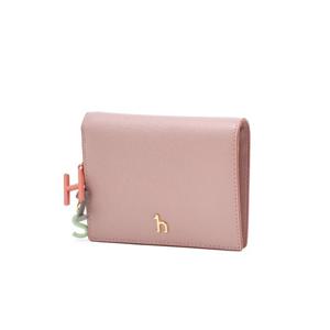 [헤지스/선물포장]핑크 참장식 소가죽 반지갑HIWA5F623P2