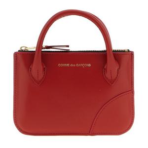 꼼데가르송 엠보스드 로고 렉탱귤러 토트 백 SA8100HA RED