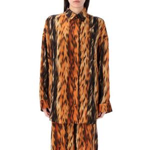 발렌시아가 반팔 티셔츠 814121TRLD5 2135 Marrone