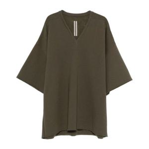 릭오웬스 브이넥 로우컷 헴 오버사이즈 티셔츠 RU02E1279JTC 25