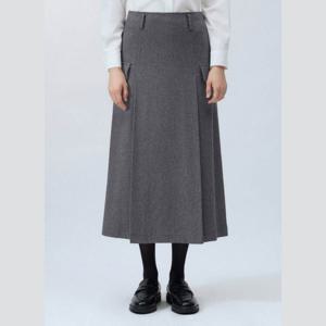 [리스트]울 혼방 플리츠 롱 스커트(TWWSKO82140)