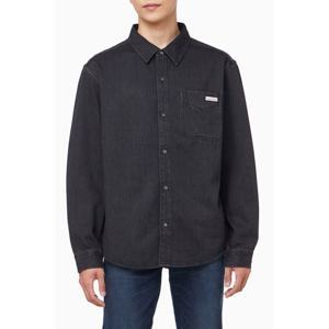 [캘빈클라인 진]남성 레귤러핏 클래식 블랙 워시 데님 셔츠 4RD765G