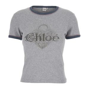 끌로에 로고 레터링 크루넥 티셔츠 CH25WJH03 19501B