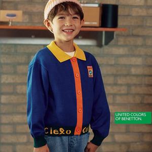 [베네통키즈]25FW+컬러 블럭 니트 가디건 QAKC02541