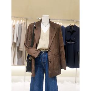 [숲]싱글 투버튼스웨이드자켓  SB9LE811