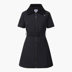 데상트골프스커트 GQC DP32WFDJ93-BLKG 여성 카라 니트 신슐레이트 원피스 / BLACK