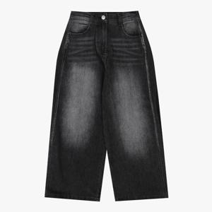 더데이걸옆 절개 와이드 뒤밴딩 데님청바지TGTJ25W04