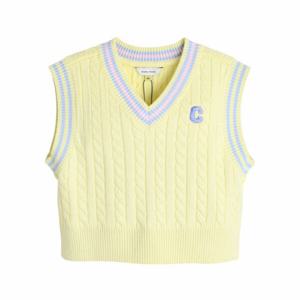 [컬리수]아이돌스쿨 크롭 니트 베스트 C251VE201P-2