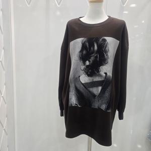 [밸리걸]스판 기모 프린트 루즈핏 티셔츠 (239120)_YS