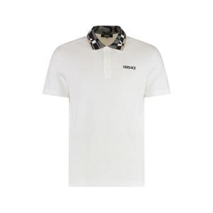 25 FW 베르사체 패턴 칼라 로고 폴로 셔츠 10122601A14426 TP443593321