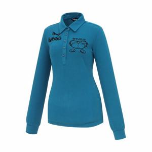 [디즈니골프]여성 캐릭터 레터링 심플 긴팔 카라 티셔츠 DP3LTS013