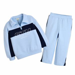 [컬리수]배색 맨투맨 팬츠 셋업 C251ST250P_BL