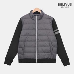 빌리버스 남자 캐주얼 골프 등산 배색 니트소매 패딩 점퍼 BBLT050