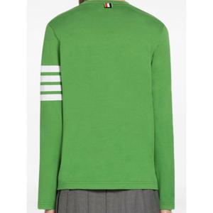 [THOM BROWNE] 라프리마 여성 티셔츠 롱 슬리브 W/ ENGINEERED 4 바 인 SUSTAINABLE 저지 FJS103G07862 330 LT 그린 /9