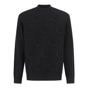 [파리게이츠] (511E4SR401)남성 부클 로고 패턴 방풍 니트