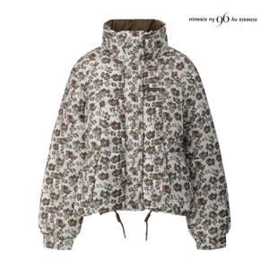 나인식스뉴욕  플라워 패턴 하이넥 패딩 점퍼 (NPAJP005M0)