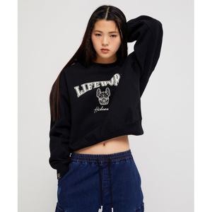 [라이프워크] 여성) 아치로고 자수 기모 숏 맨투맨_LW234MT817