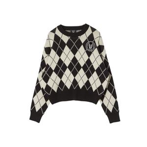 [라이프워크] 여성) 스티치 아가일 숏 니트_LW224KT820