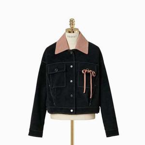 [에고이스트] (ER4TZ900) 카라배색 페이크레더 자켓