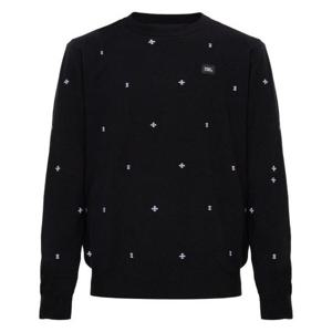 [와이드앵글]남성 CO 미니 패턴 라운드 방풍 스웨터 Black(WMW25K51Z1)