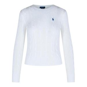 폴로 랄프로렌 폴로 자수 케이블 니트 스웨터 211971869007 WHIT