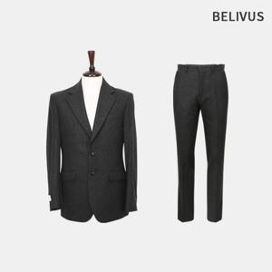 빌리버스 남자 겨울 모던 테일러 울블랜드 솔리드 투피스 세트 BVOT179