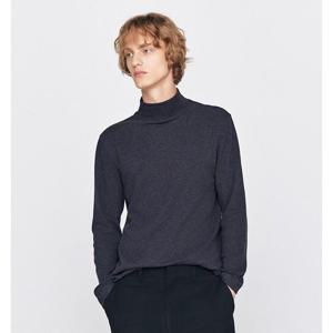 [지오다노] 남자 기모 인터락 목넥 긴팔 티셔츠 01025951