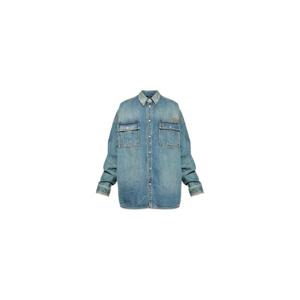 25FW Balmain 데님 셔츠 with 로고 FH0HC155DG046EX TP567483567