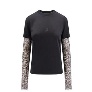 25SS Givenchy T 셔츠 with 레이스 sleeves BW70C93YNL001 TP565322698