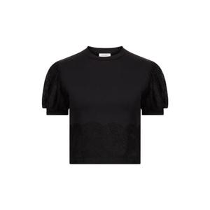 25 FW 니나리치 레이스 트리밍 퍼프 소매 탑 25AJTO024CO1104 TP444706393