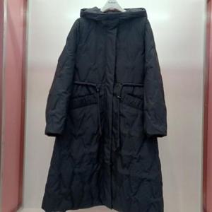 Destijl HC06 블럭튜브 H라인 덕 패딩 훅집업 후드 롱점퍼 D2543jp02B