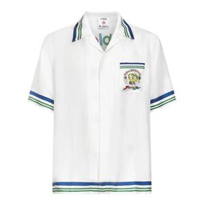 카사블랑카 반팔 셔츠 MAW25SH00301 SILKTWILL White