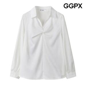 [지지피엑스]오픈 카라넥 트위스트 셔츠 GPASH010F