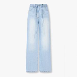 [보브]벨티드 세미 와이드 데님 팬츠7156155001