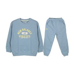 M 뉴발란스키즈트레이닝세트 PQC NK9YFB422U-50 로고 포인트 기모 스웨트셋업