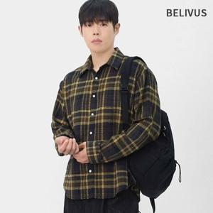 빌리버스 남성 데일리 레트로 레이어드 체크 셔츠 컬러 면 빈티지 남방 BRAT129