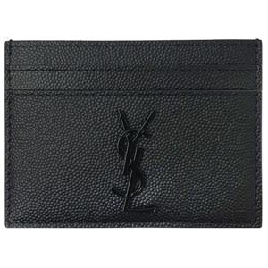생로랑 블랙 모노그램 캐비어 카드지갑 485631BTY0U1000
