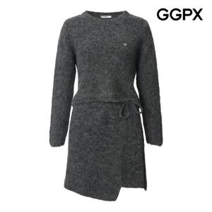 [지지피엑스]심플 울 터치 니트 앤 랩 스커트 셋업 GPBST010B