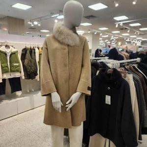 올리비아로렌 HC05 폭스퍼 탈착 라운드핸드메이드코트 VOPEA3WA411