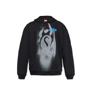 디젤 후드 티셔츠 A194300HYAT9XX BLACK DOM