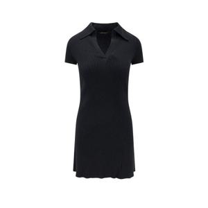 26 SS 발렌시아가 폴로 울 미니 드레스 블랙 828094T1737