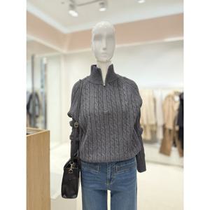 [숲]반짚업 하이넥 꽈베기니트  SBBLK33A