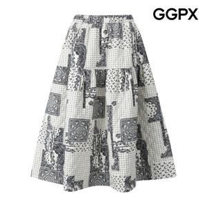 [지지피엑스]페이즐리 경량 패딩 스커트 GPCSK019F